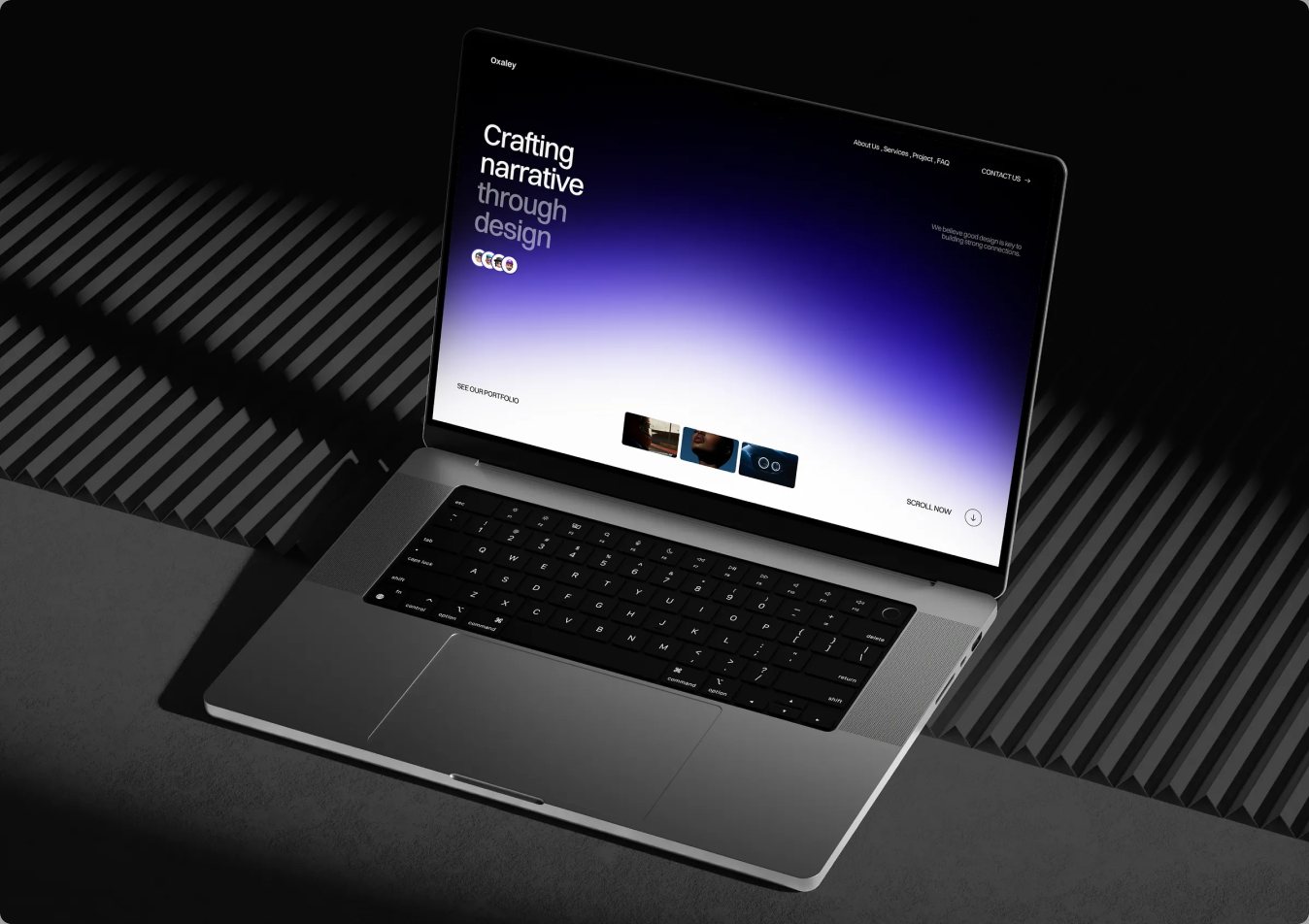 Oxaley creative agency website design